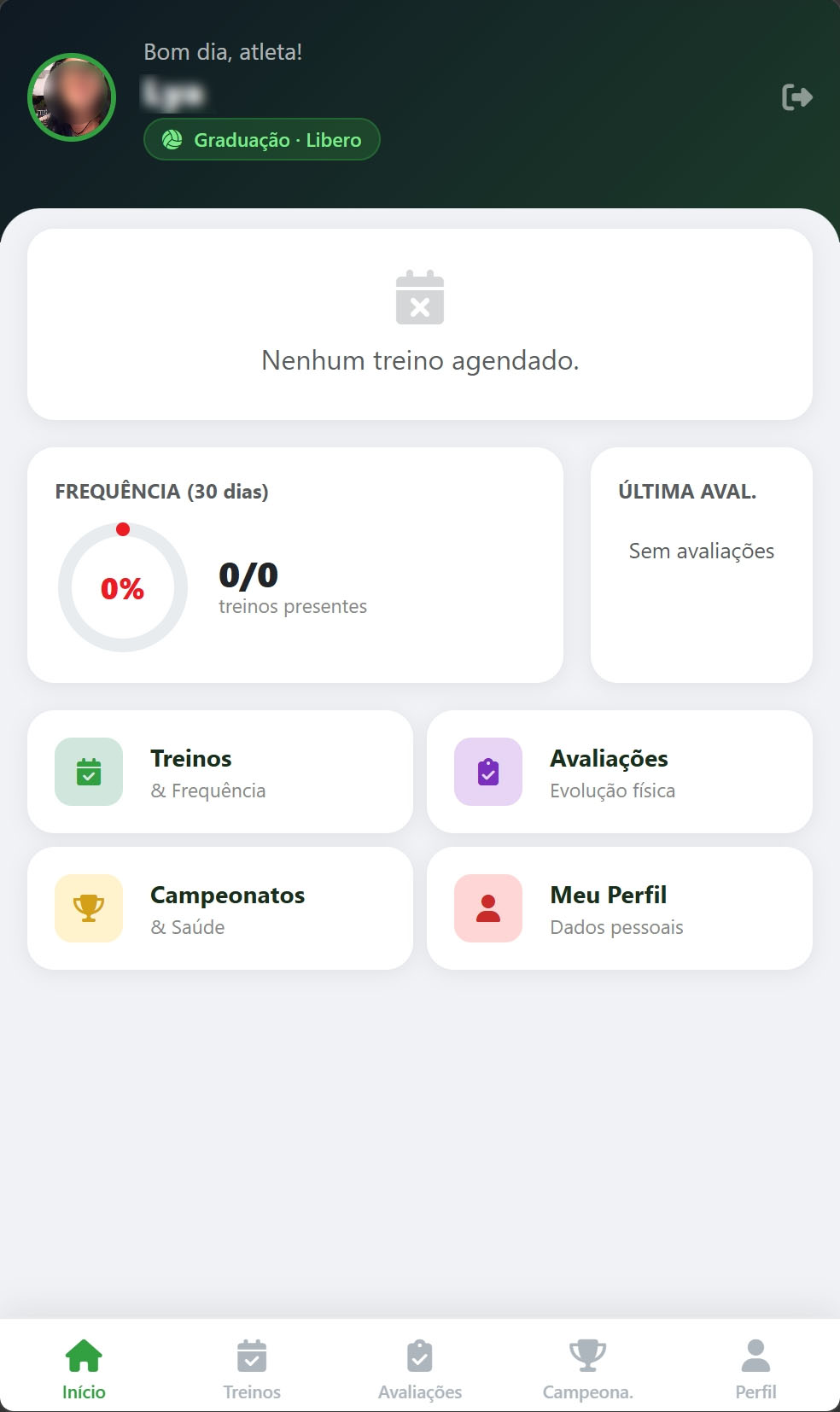 Portal do Atleta — app mobile